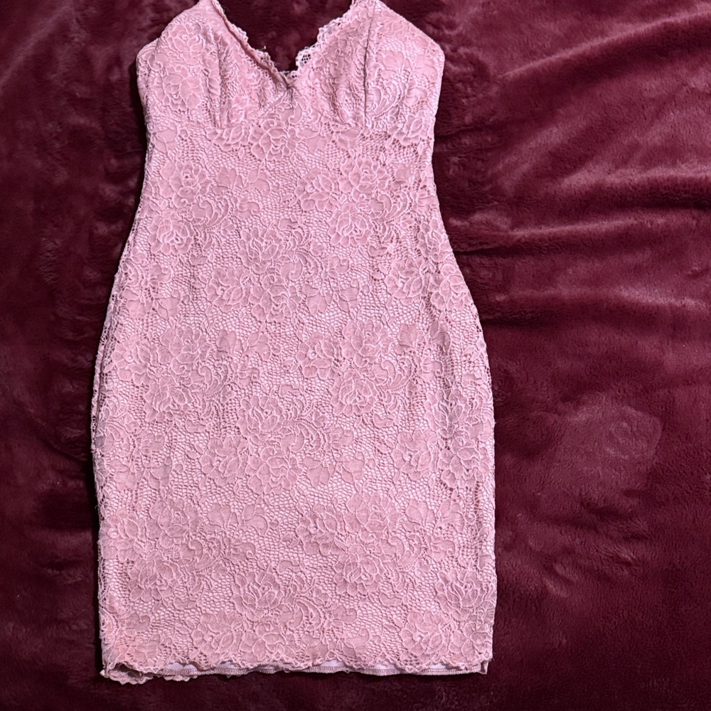 Windsor Elegant Pink Lace Dress